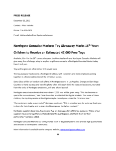 press release - Northgate Market