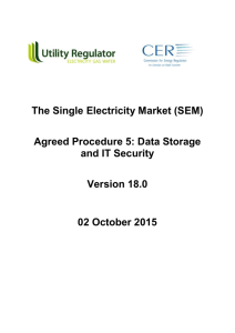 AP05: Data Storage and IT Security - Single Electricity Market Operator