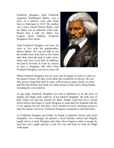 Frederick Douglass` Paper - Frederick Douglass Elementary School