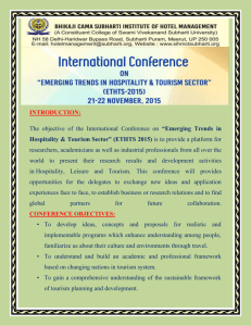 Conference Detail - Emerging Trends in Hospitality & Tourism Sector