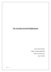 The Ascension towards Enlightenment - English 102