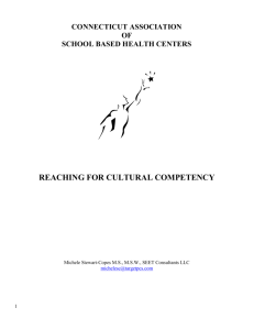 Cultural Competency handout - Connecticut School Based Health