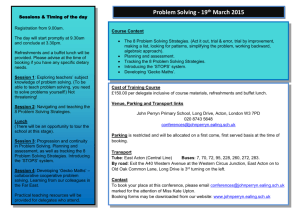 Problem Solving - 19 th March 2015