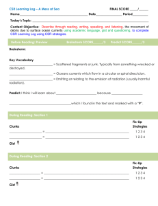 CSR Learning Log for Informational Text