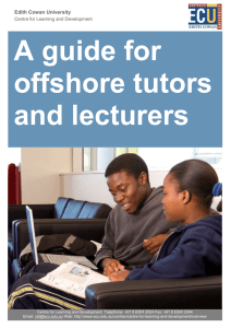 A guide for offshore tutors and lecturers