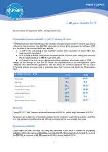 Press Release - Half-year results 2015