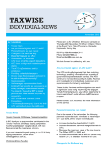 Taxwise Individual News – November 2015