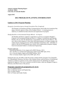 ProgramPlanning2012... - University of Colorado Boulder