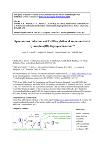 (2012). Spontaneous reduction and CH borylation of arenes