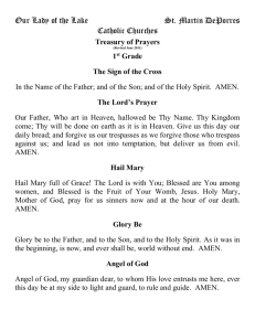 Treasury of Prayers - Our Lady of the Lake / St. Martin De Porres