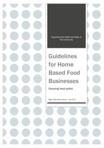 Guidelines for Home Based Food Businesses - Bucks-from