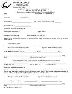 MWBE Payment Form for Primes and Subs