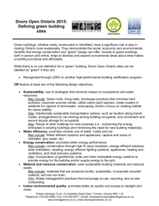 Defining green building sites