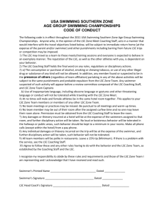 Southern Zones Code of Conduct form