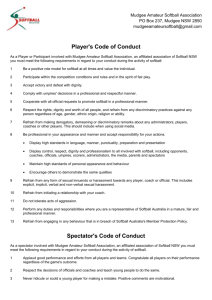 Softball Code of Conduct