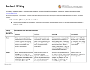 Academic Writing - General Education