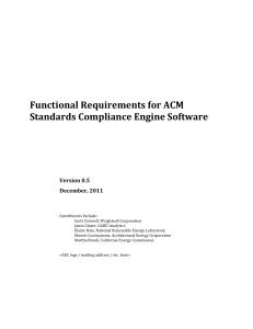 ACM Compliance Software Functional Requirements - CBECC
