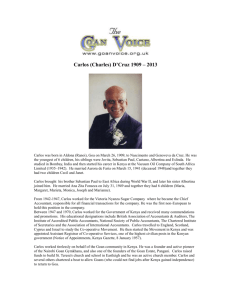 Carlos (Charles) D`Cruz 1909 – 2013 - Goan Voice