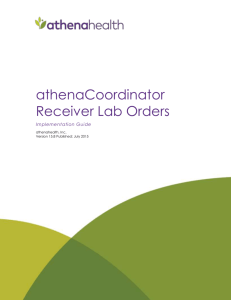athenaCoordinator Receiver Lab Orders