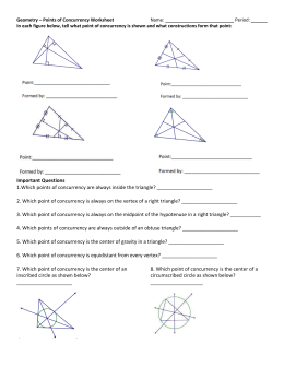 Geometry Chapter 5 Quiz MULTIPLE CHOICE worth