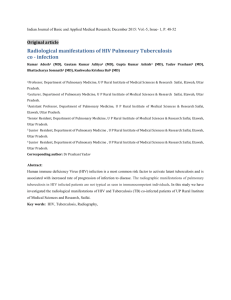 Radiological manifestations of HIV Pulmonary
