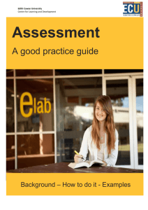Assessment good practice guide