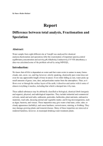 Report Difference between total analysis, Fractionation and