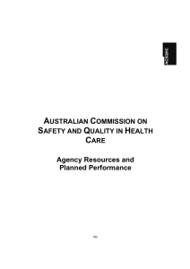 australian commission on safety and quality in health care