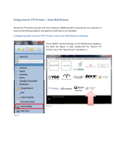 The generic FTP printer and auto-mail return
