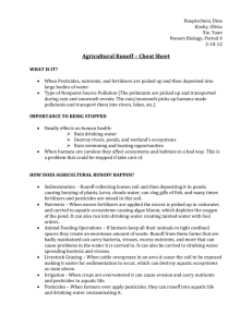 Agricultural Runoff – Cheat Sheet