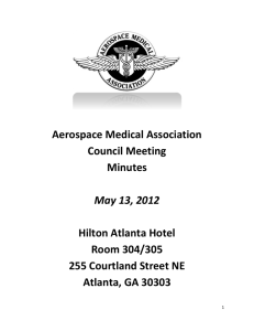 may 2012 council minutes - Aerospace Medical Association