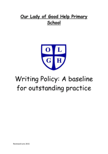 Writing Policy - Our Lady of Good Help