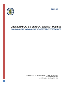 Undergraduate & Graduate aGENCY ROSTERS