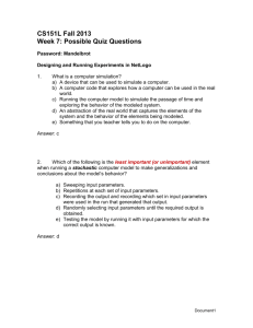 CS151L Fall 2013 Week 7: Possible Quiz Questions