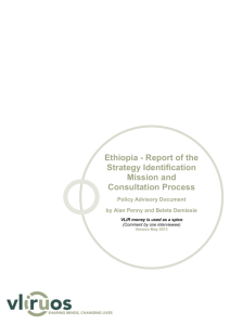 Country Identification report Ethiopia - VLIR-UOS