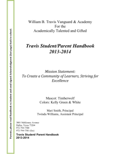 Travis Student/Parent Handbook - Dallas Independent School District