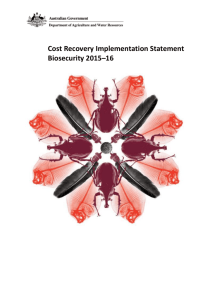 Biosecurity Cost Recovery Implementation Statement