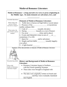 Elements of Medieval Romance Literature
