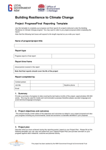 Progress and Final Reporting template