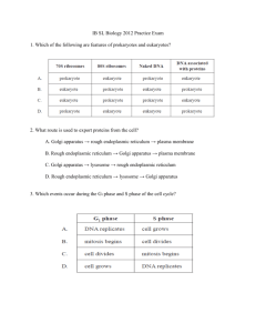 IB SL Biology 2012 Practice Exam 1. Which of the following are