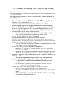 AAR Comments and Findings From Conduct of