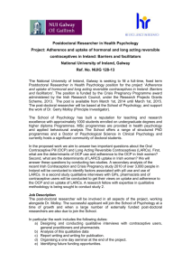 NUIG 128-13 Postdoctoral Researcher in Health Psychology