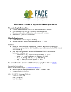 FACE Poverty Grant Information and Application