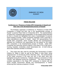 Conference on “Presence of Indian EPC Companies in Kuwait and