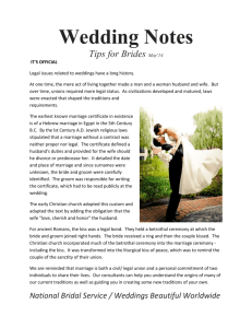 Wedding Notes Tips for Brides