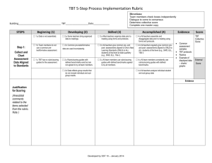 TBT 5-Step Process Implementation Rubric