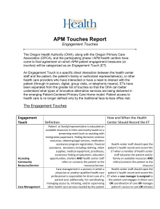 APM Touches Report - Oregon School