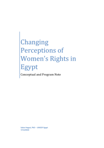 Changing Perceptions of Women*s Rights in Egypt