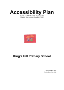 Accessibility Plan - Kings Hill Primary School