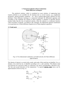 3. Numerical methods in Heat Conductions Finite Difference